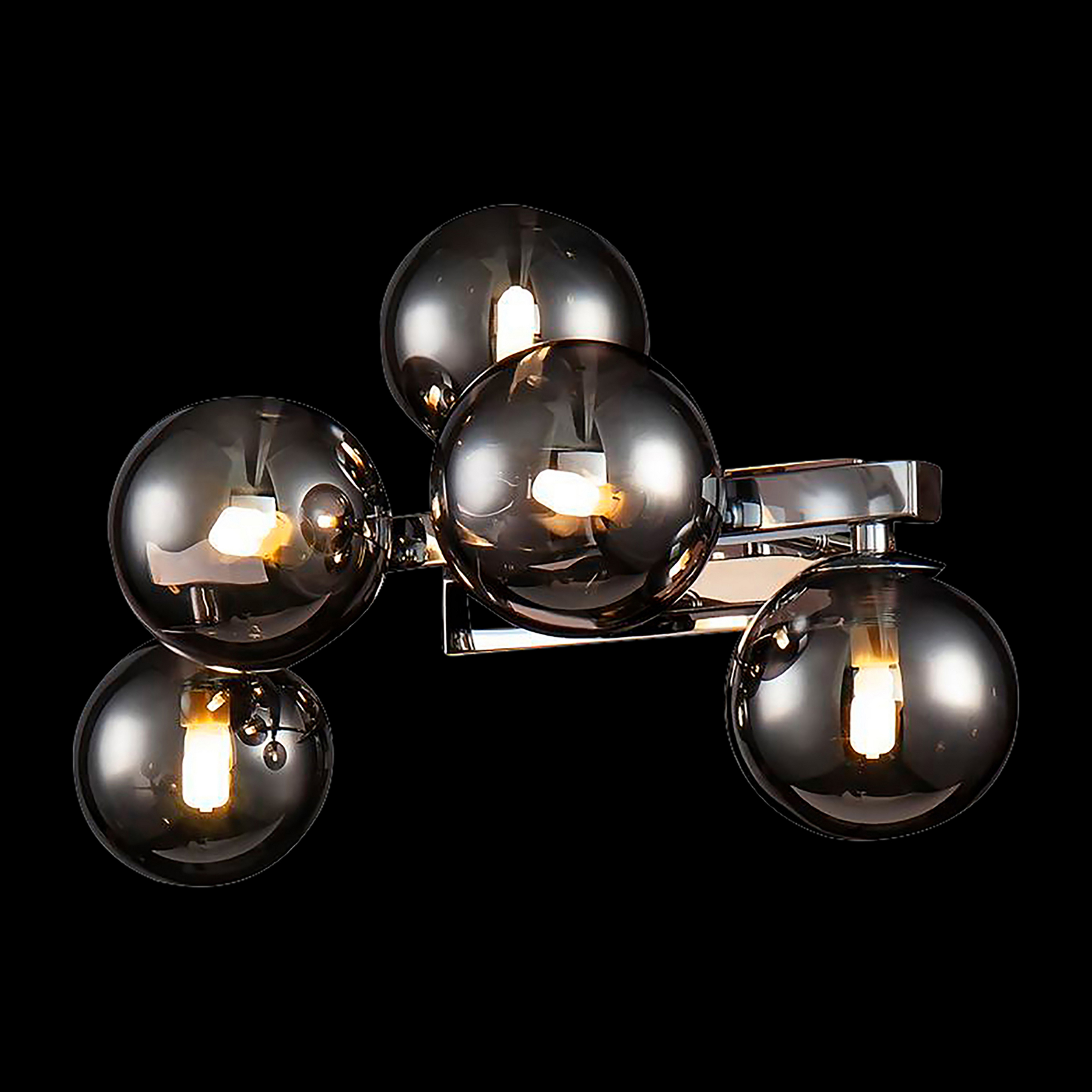 Maytoni Dallas applique 5 sfere di vetro, cromo