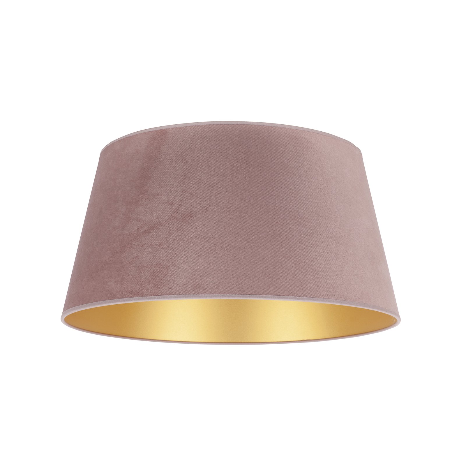 Keglelampeskærm højde 22,5 cm, pink/guld