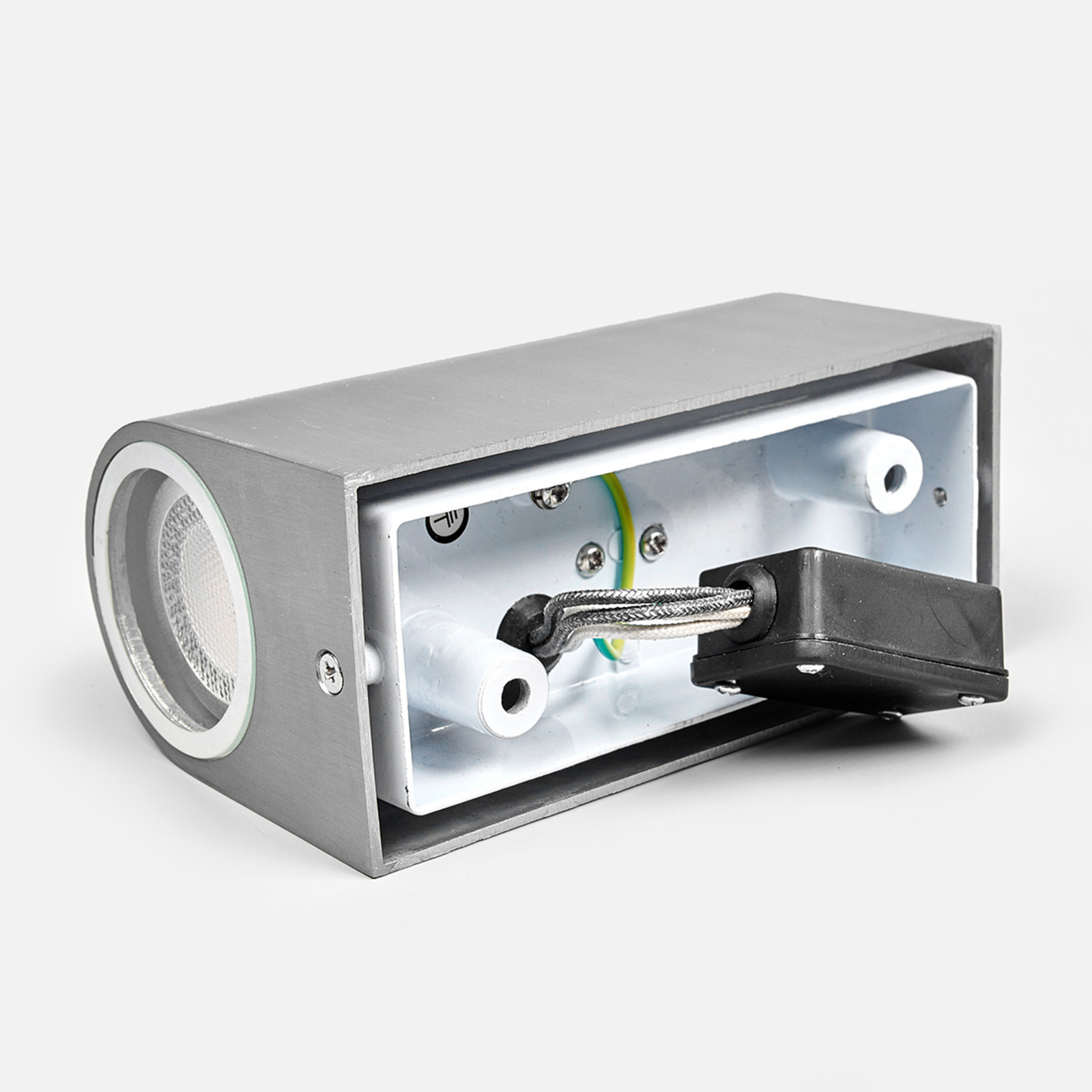 Außenwandleuchte Idris Aluminium Poliert GU10 Lampenwelt Außen Außenwandlampe 