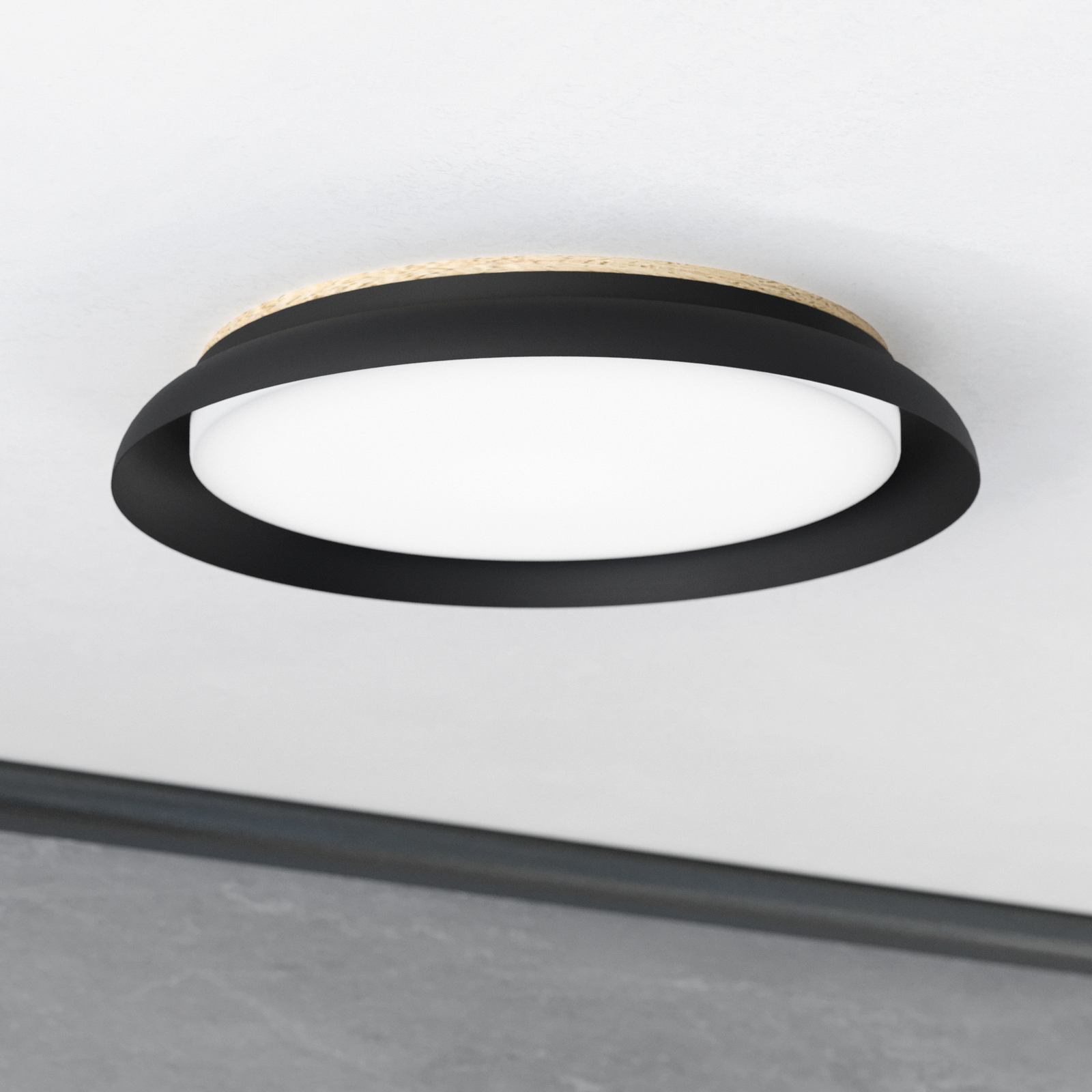 Penjamo plafonieră LED, Ø 46,5cm, negru