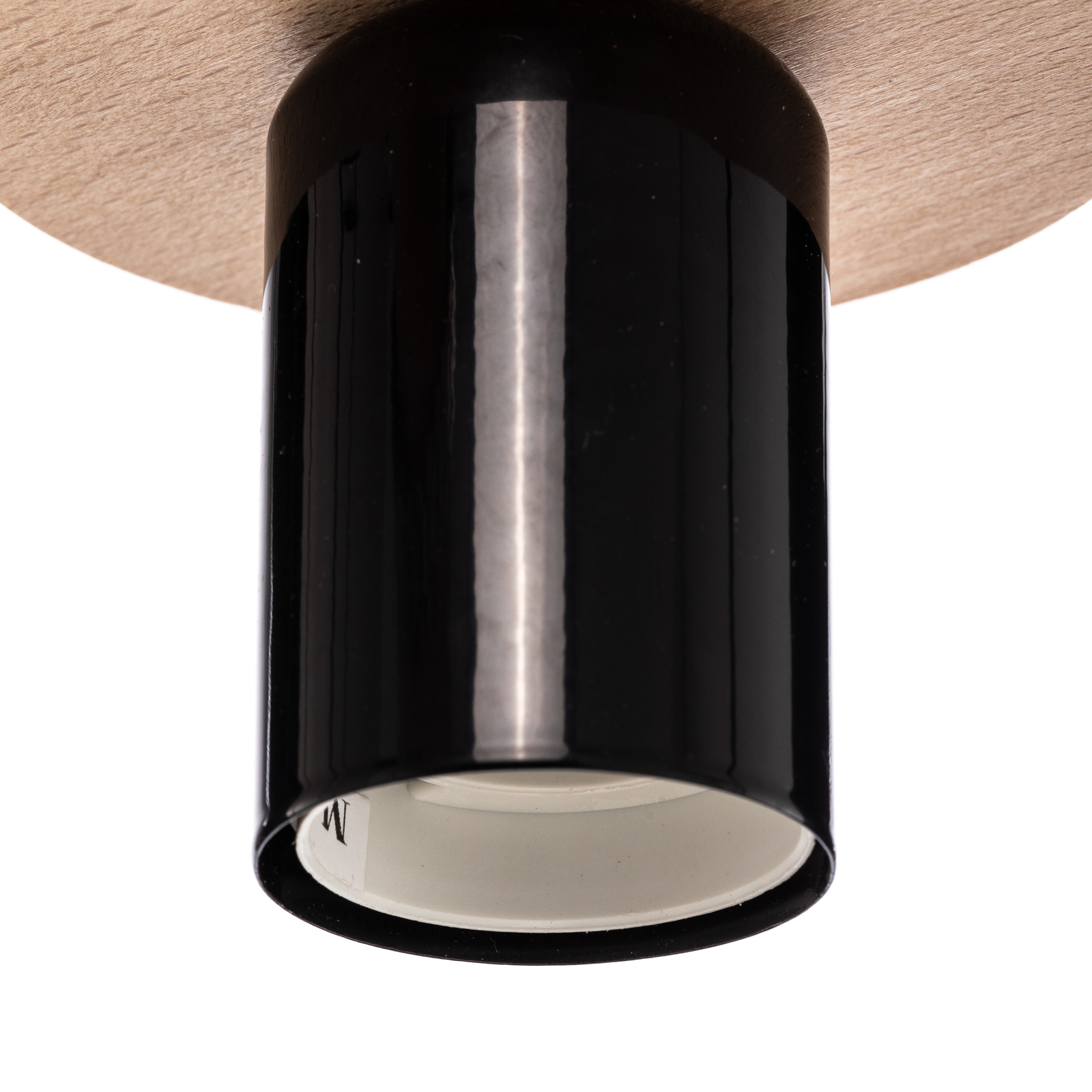 Envostar Yorik hanglamp, 5-lamps, zwart/licht hout