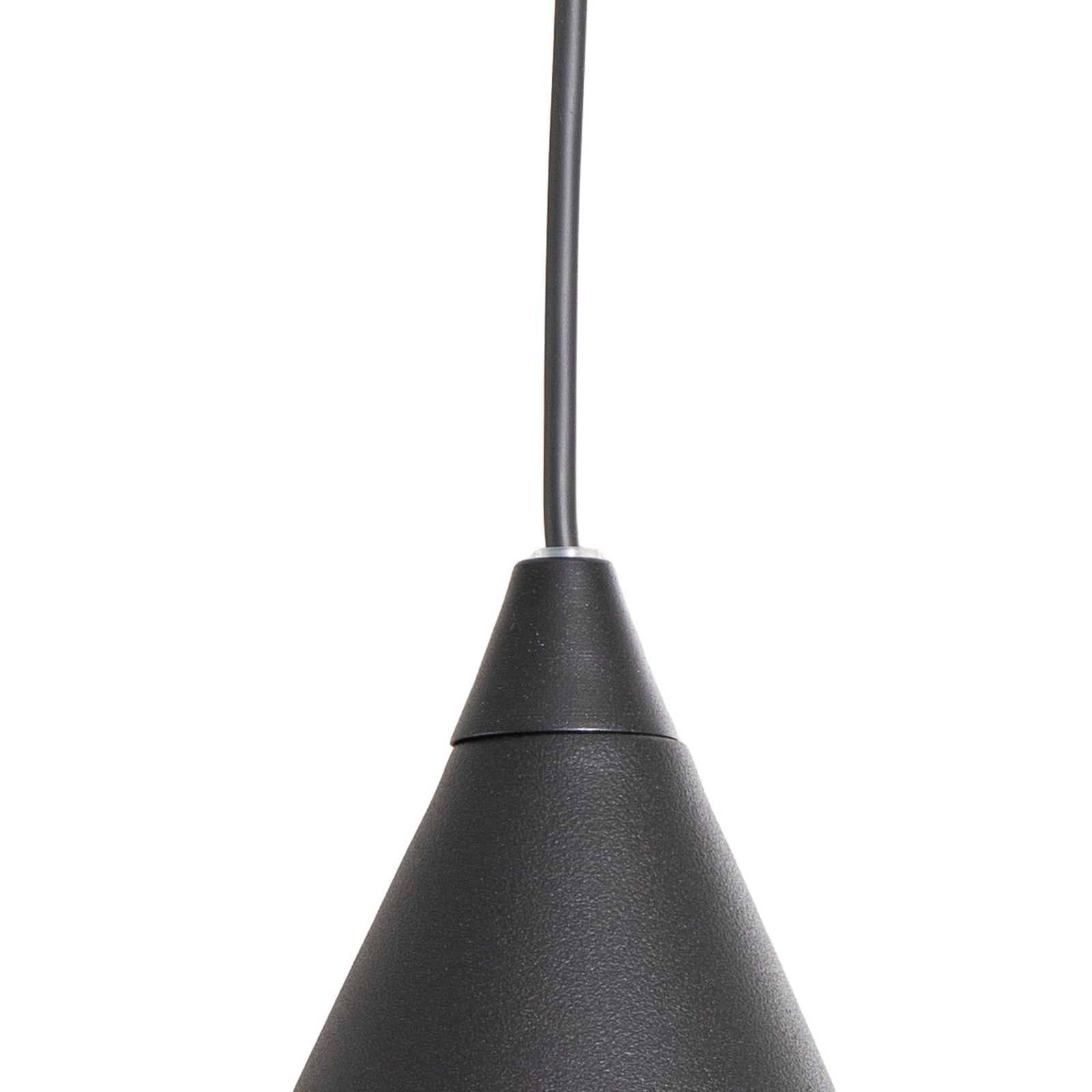 Żyrandol Form, czarna, metalowa, Ø 24 cm, stożkowa – ALDEX