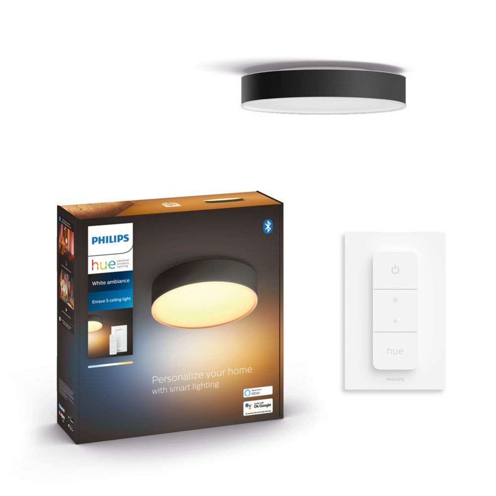 Hue Enrave S Stropna Lampa White Amb. Black - Philips Hue