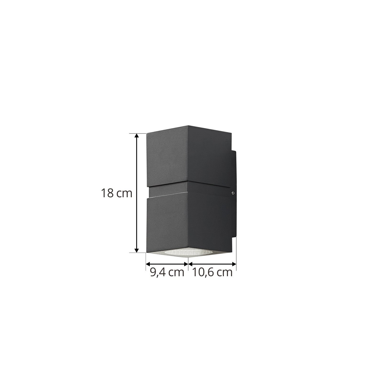 Gabriela Aplique Exterior IP54 Dark Grey - Lucande