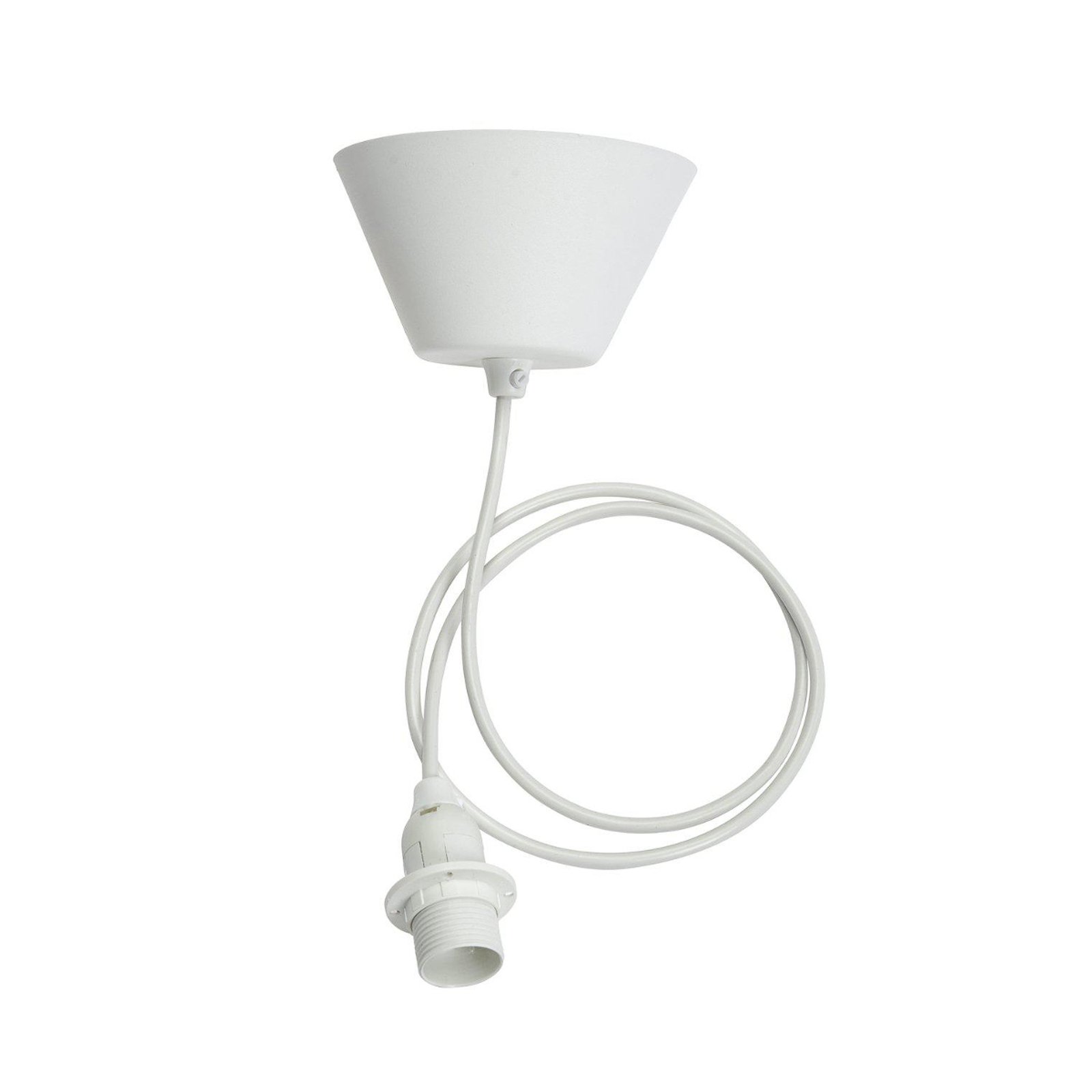 Lampa wisząca PR Home Sani, Ø44,5 cm, biała, białe zawieszenie, E14