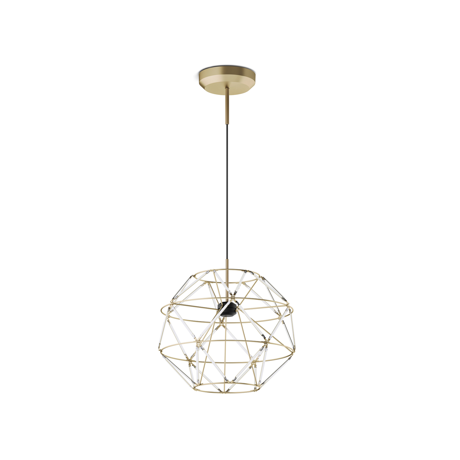 Euclide LED-riippuvalaisin, kullanvärinen, metallia, 35 cm leveä