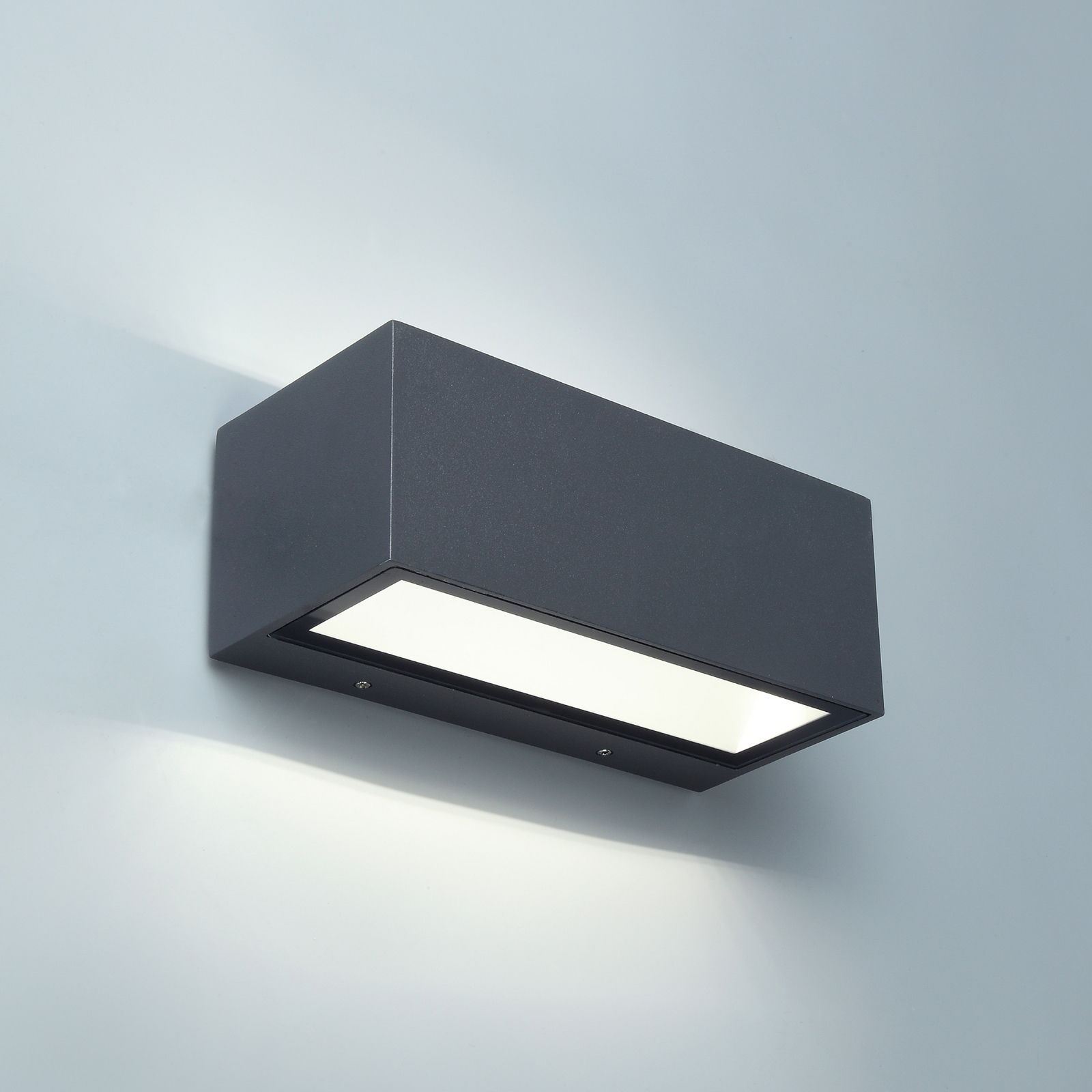 LED-Außenwandlampe GEMINI, dunkelgrau, 22 cm, IP54, up/down