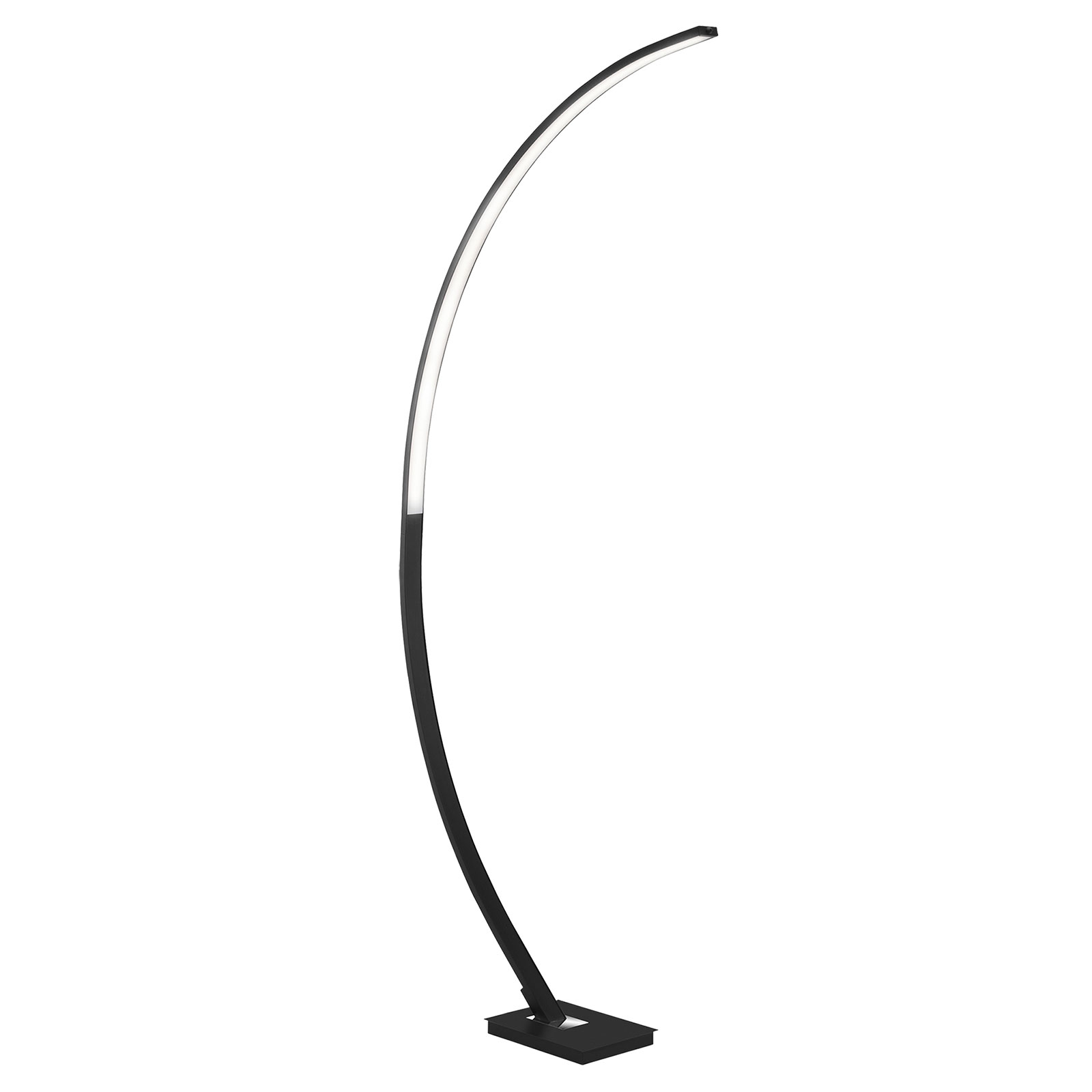 Brilonger LED arc lamp 1361-015 with dimmer, black, for Living / Dining Room, metal, plastic, 18 W, energy efficiency: A+, H: 165 cm