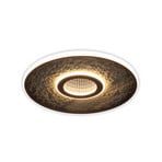 Plafón LED Lumadisc, negro, Ø 41 cm, metal/silicona