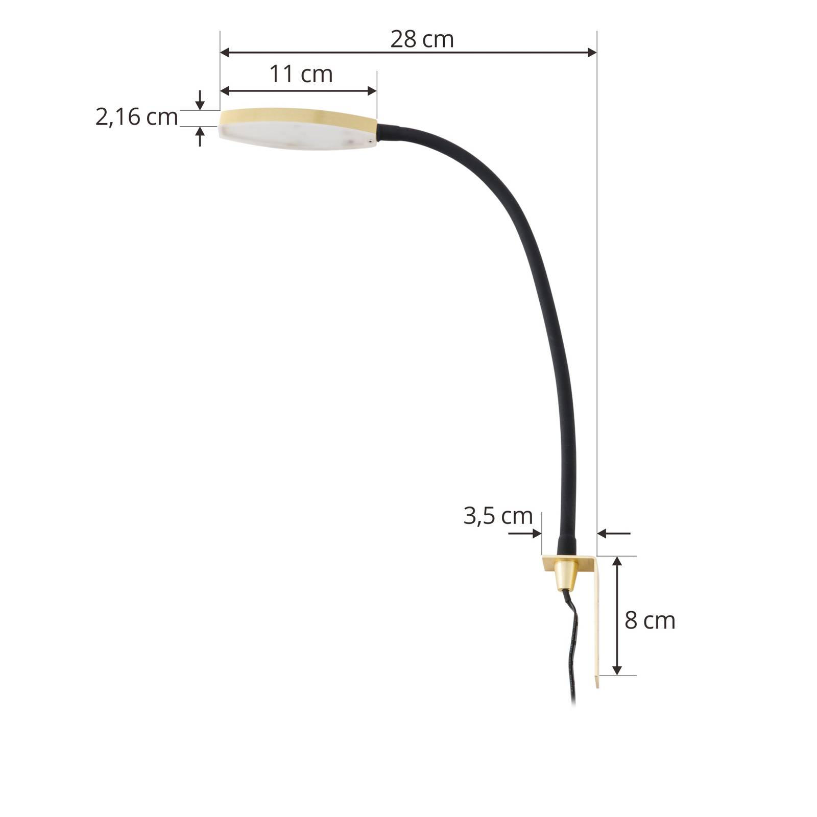 Lindby Flexola -LED-lukulamppu kulta pyöreä pää