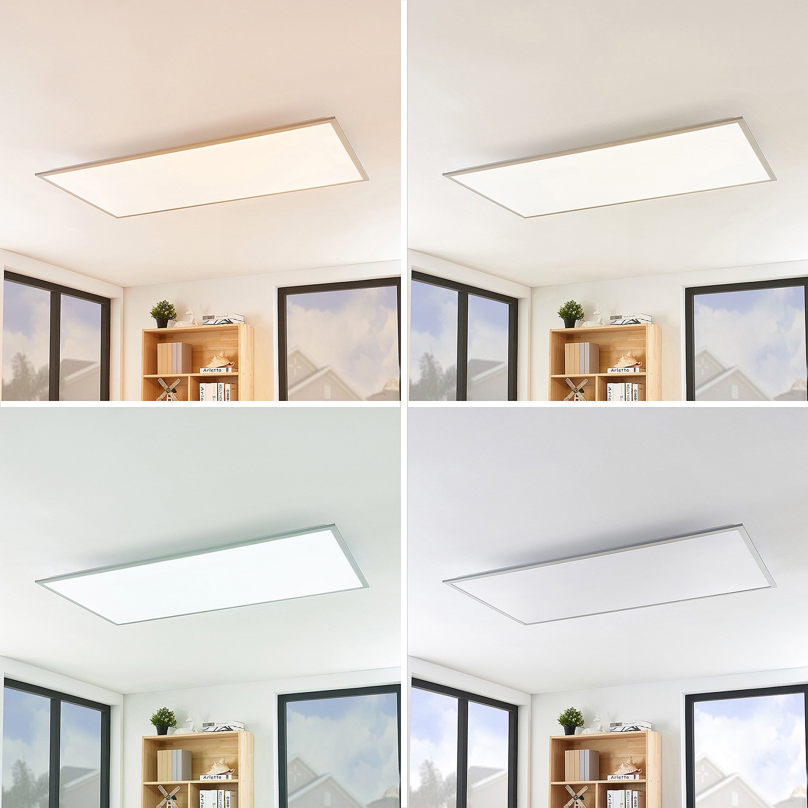 Lindby LED-Panel Stenley, CCT, 120 cm x 60 cm, dimmbar