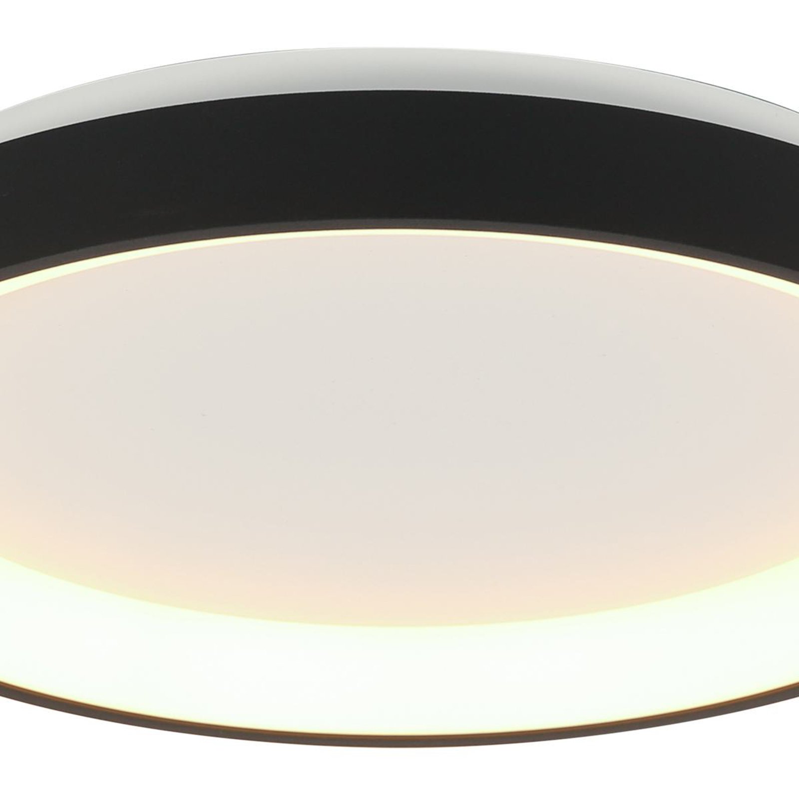 Ringlede LED laevalgusti, must, kõrgus 6 cm, Ø 28 cm