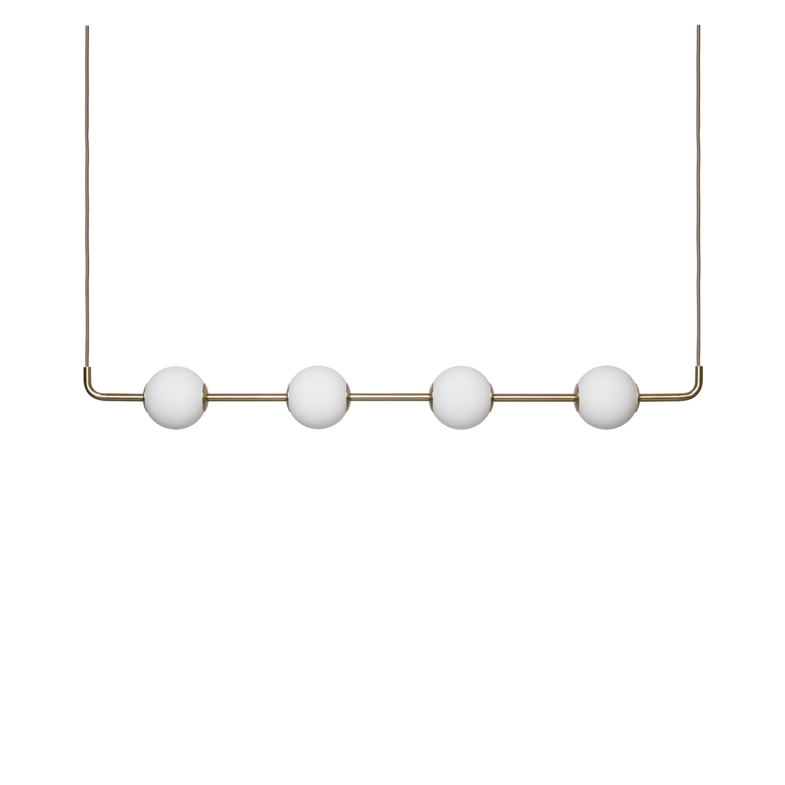 Audrey LINEAR LED-riippuvalaisin, messinki, 118 cm, 4-lamppuinen - UMAGE