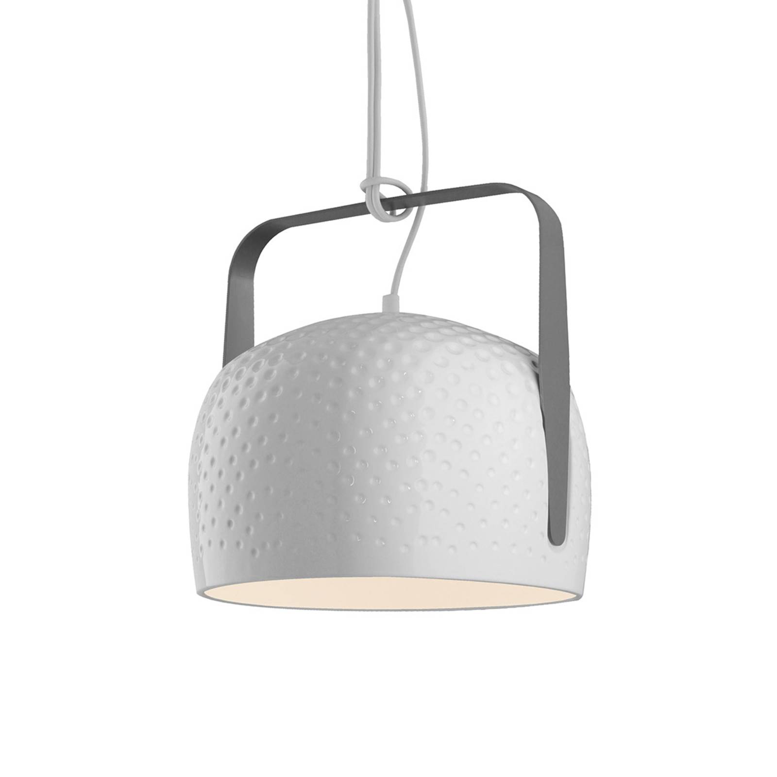 Karman Bag – hvid hængelampe 21 cm struktureret