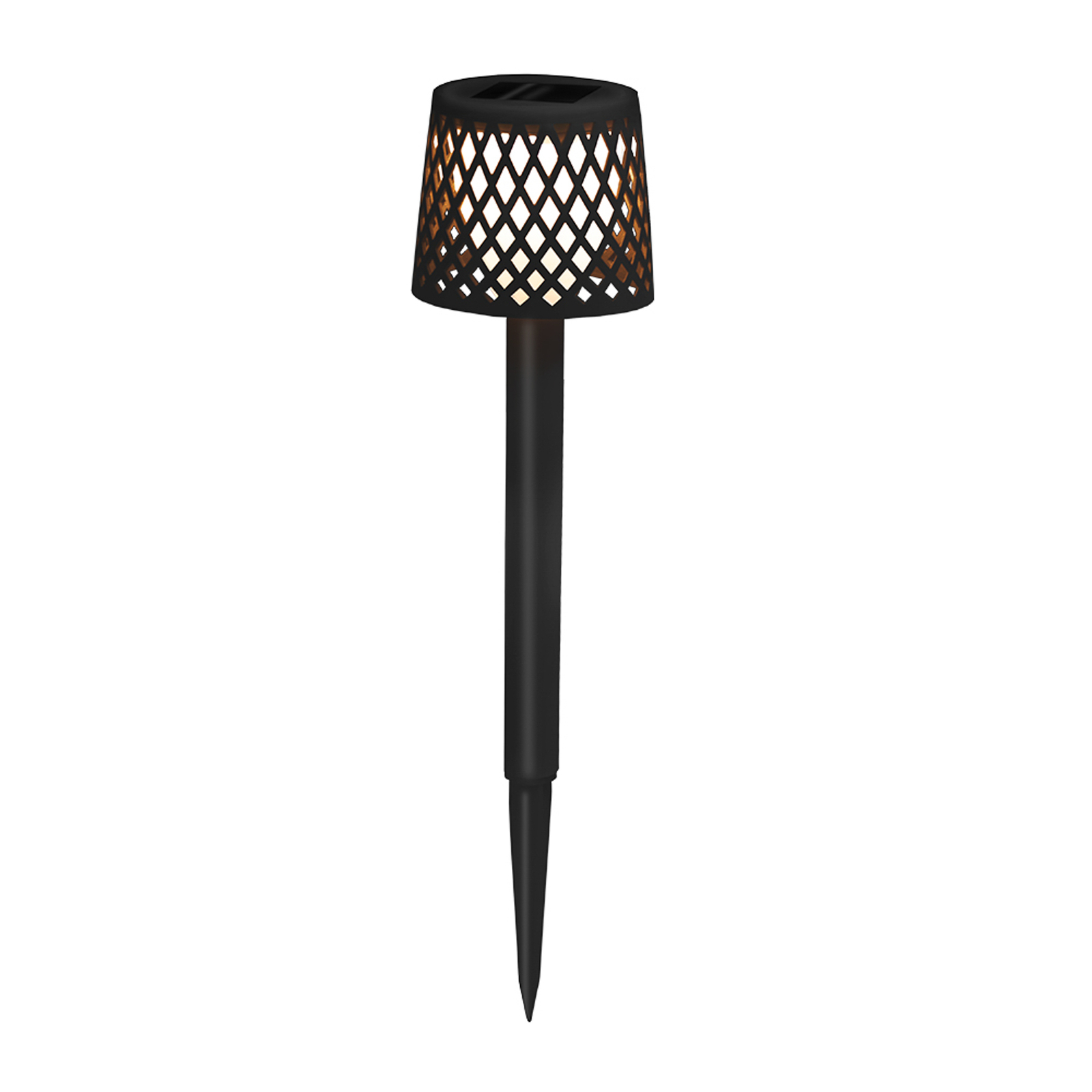 Newgarden LED solární světlo Gretita, černé, zemní hrot, 4 ks