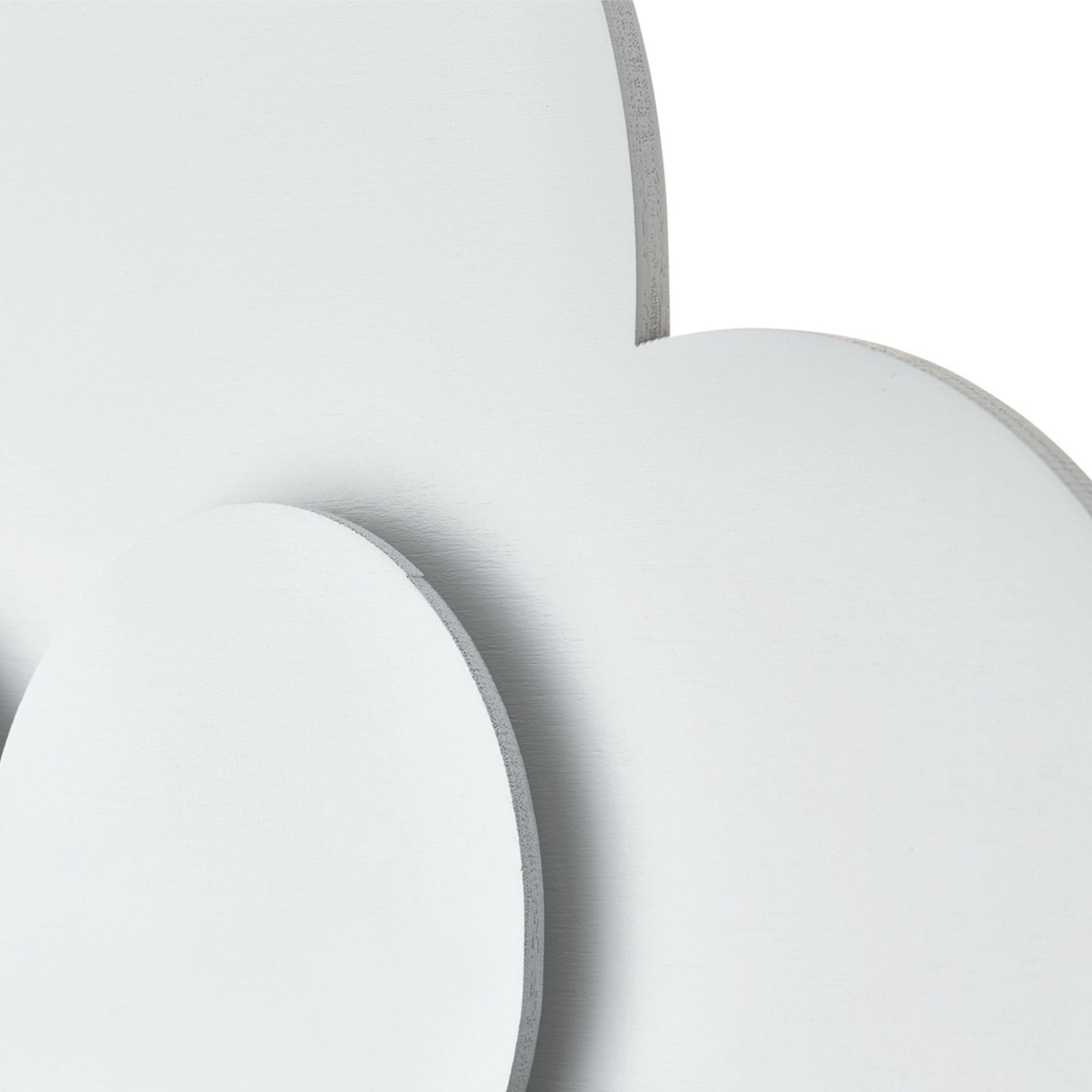 Applique murale LED Nuage avec fiche, blanc, bois, intensité variable