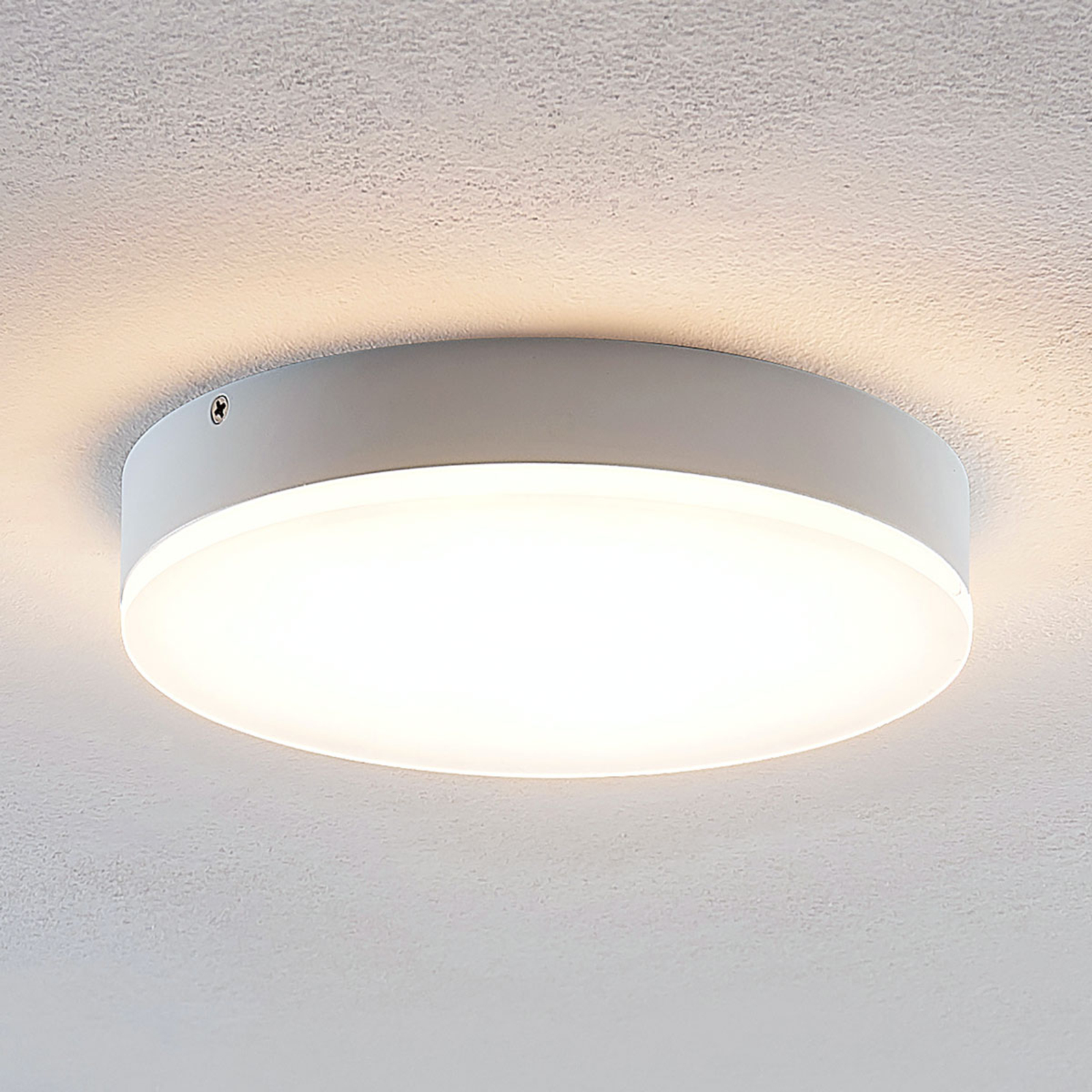 Lindby Leonta LED stropní světlo, bílá, Ø 20 cm