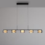 Paul Neuhaus LED-hänglampa Rika, 119 cm, glas, dimbar