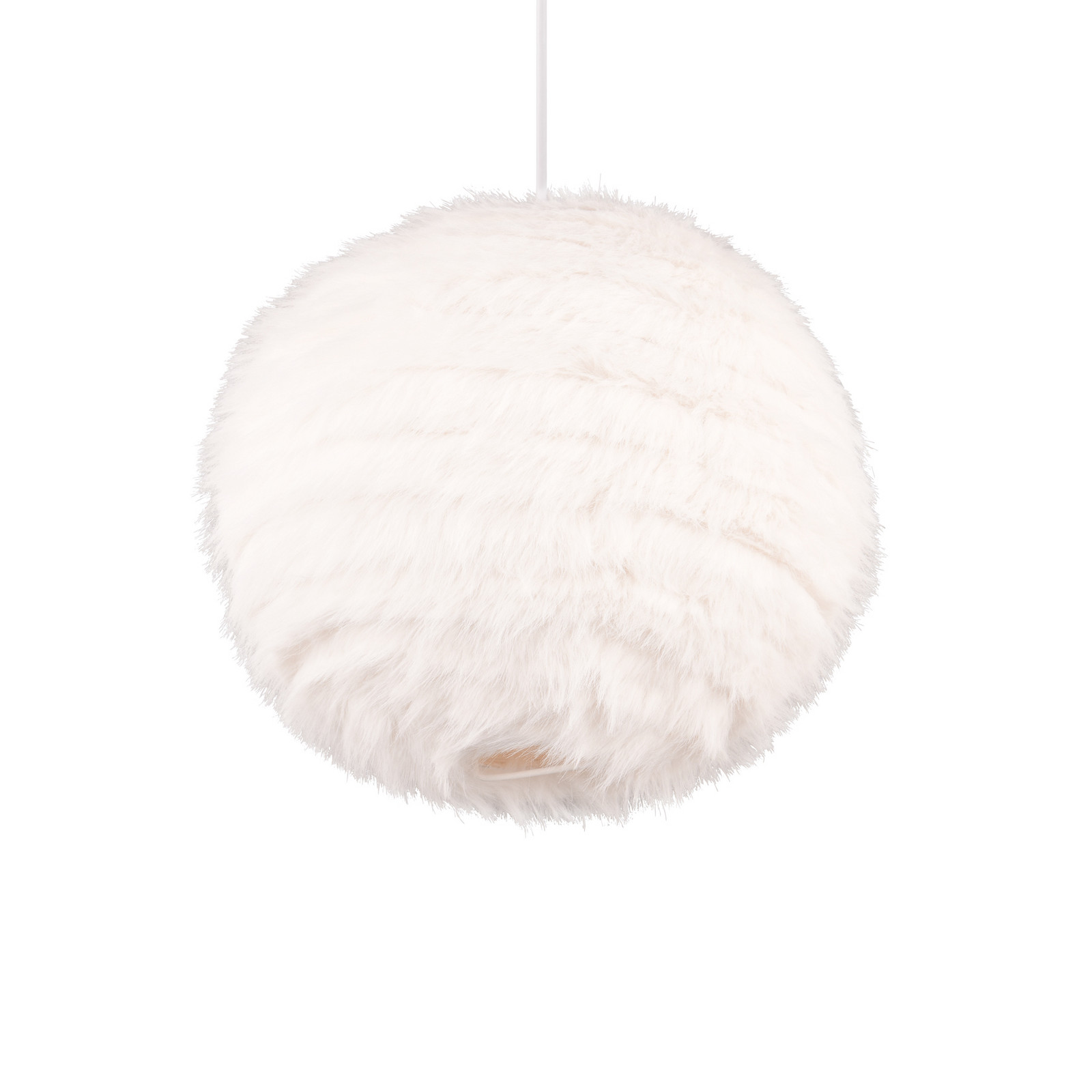 Reality Leuchten Lampă suspendată Furry Ø 35 cm culoare nisip pluș sintetic - Camera de zi / sufragerie - modern - Țesătură / Textil