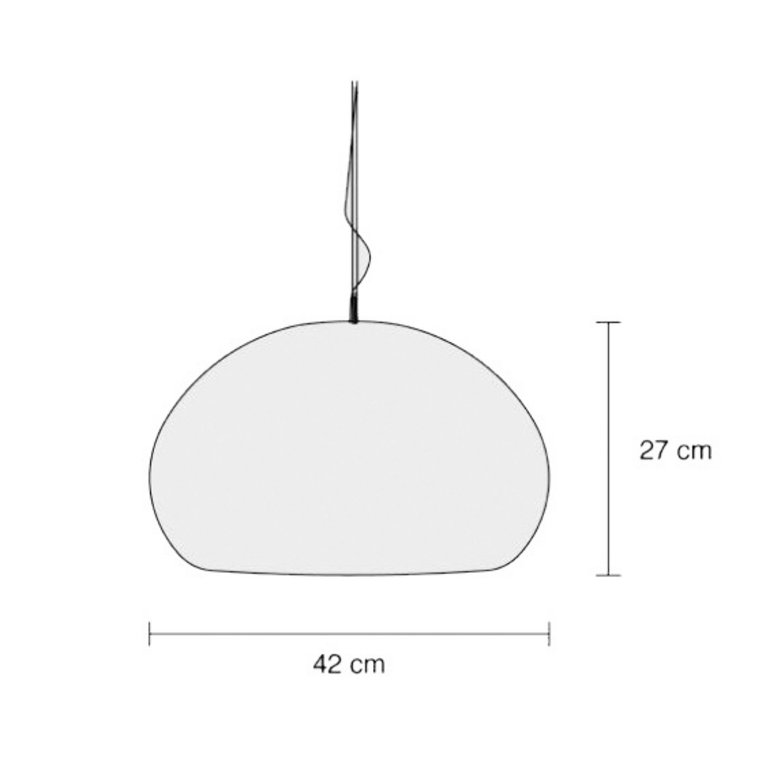 Fluid Pendant ø42 Opal White - Muuto