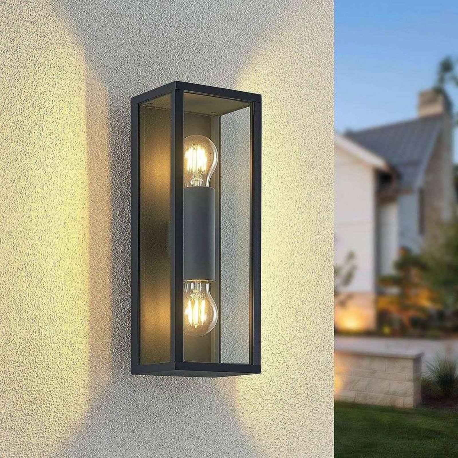 Peldar 2 Outdoor Wall Lamp Dark Grey - Lindby