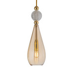 EBB & FLOW Smykke M/L gold crystal check ball