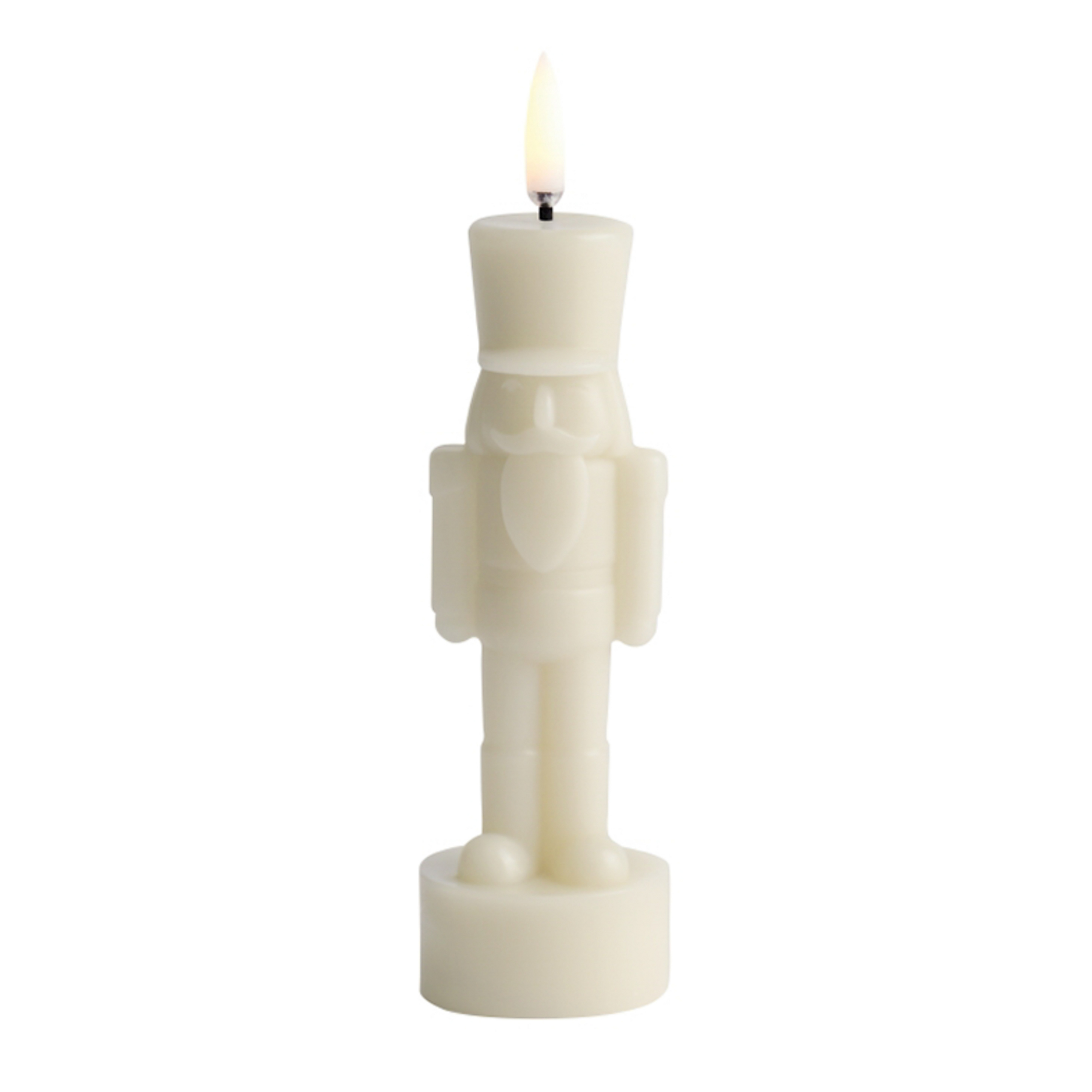 NUTCRACKER LED-Kerze, hellgrau, Höhe 17 cm - Uyuni Lighting