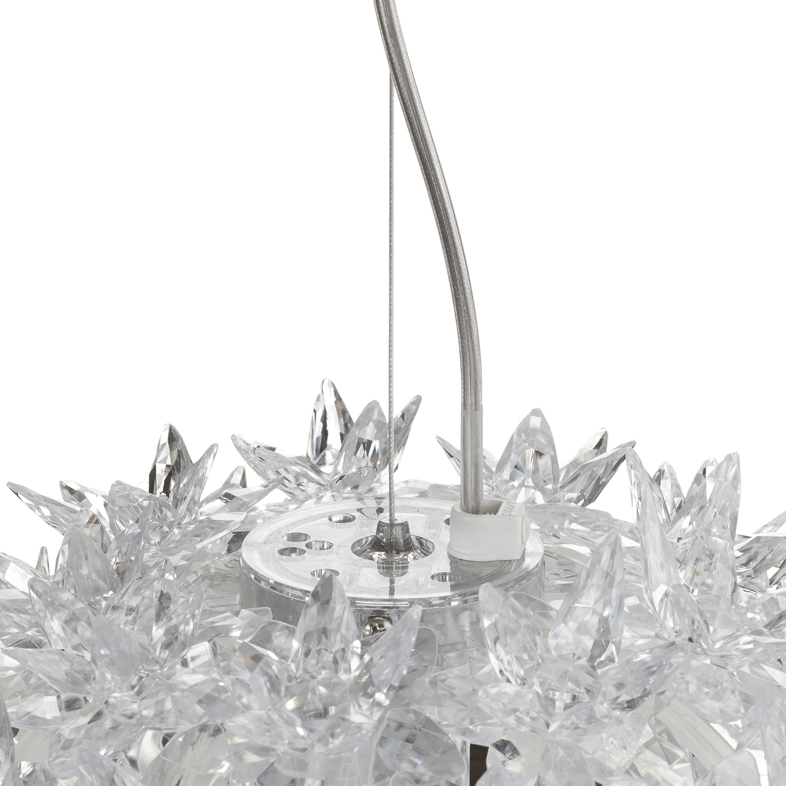 Transparante LED design hanglamp Bloom, 28 cm