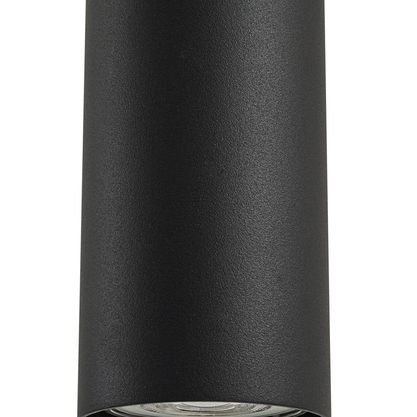 Lampa wisząca Lindby Joffrey, Ø 6 cm, czarna, metal, GU10