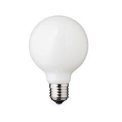 LED žárovka Globe, E27, Ø 8 cm, matná, 5 W, 2 200 K