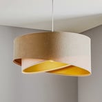 Vivien hanging light, three-coloured, cream/white/gold