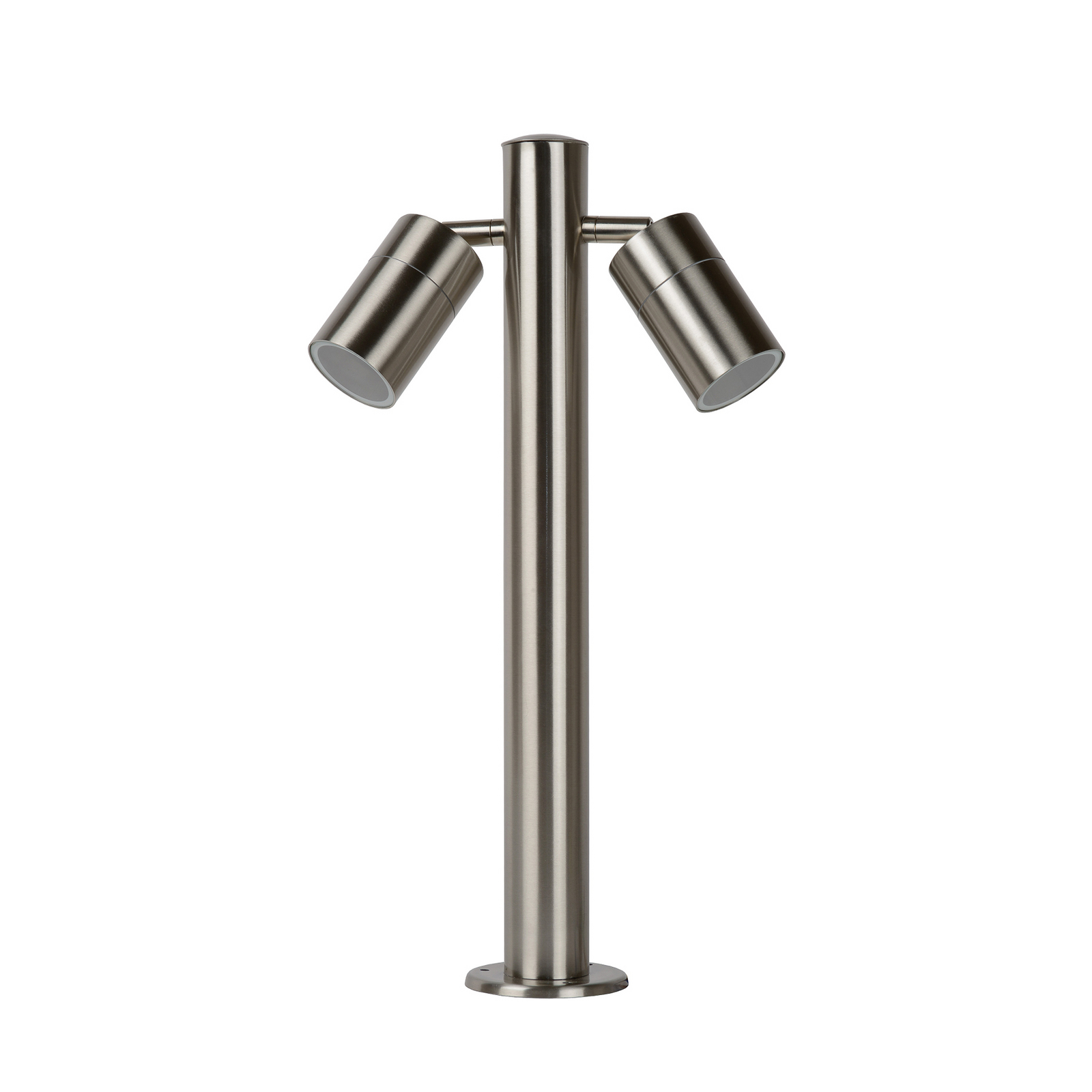 Tuinpadverlichting ARNE, chroomkleurig, 2-lamps. Hoogte 50 cm IP44 GU10-LED Tuinpadverlichting ARNE, chroomkleurig, 2-lamps. Hoogte 50 cm IP44 GU10-LED