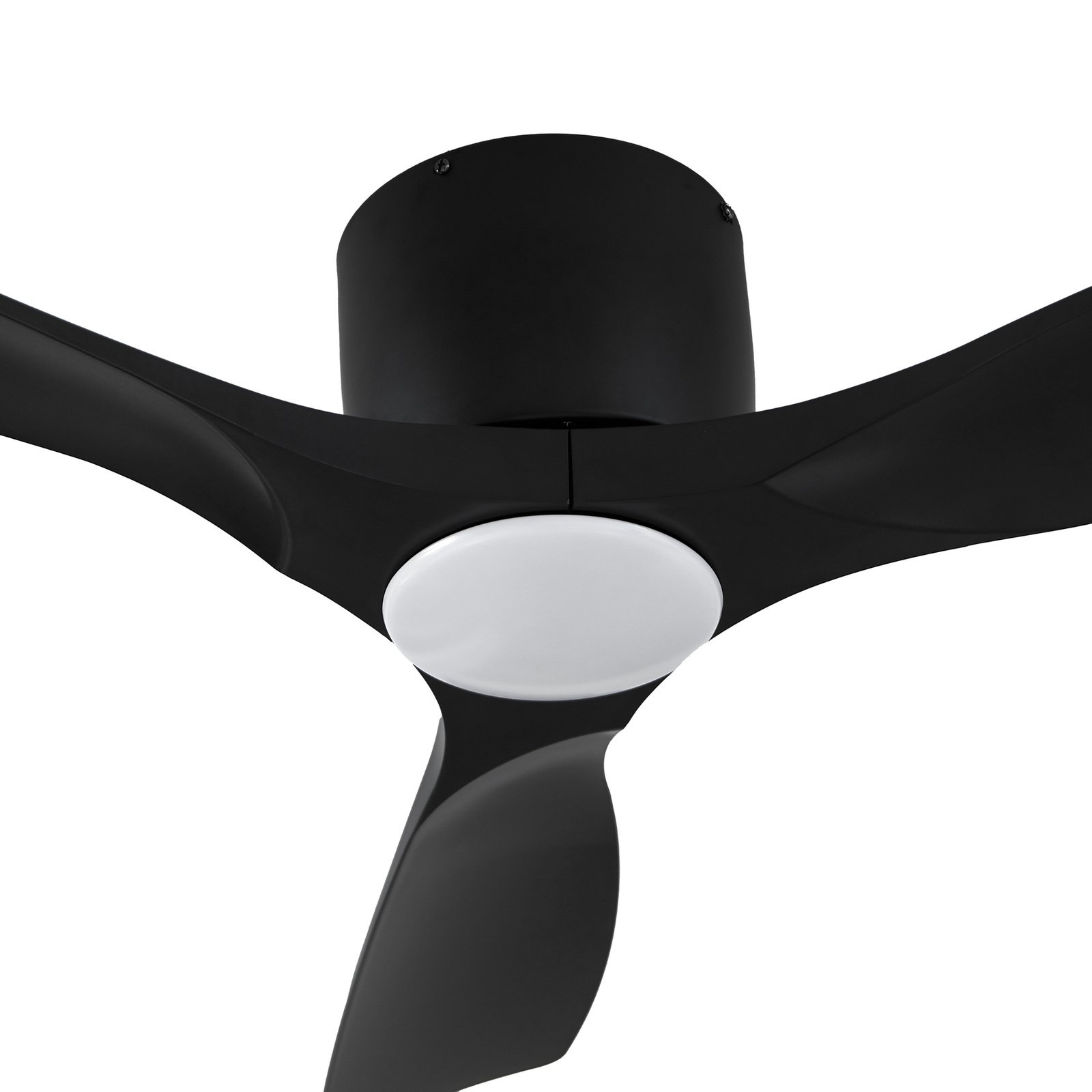 Lucande Smart LED-Deckenventilator Moneno, schwarz, DC, Tuya