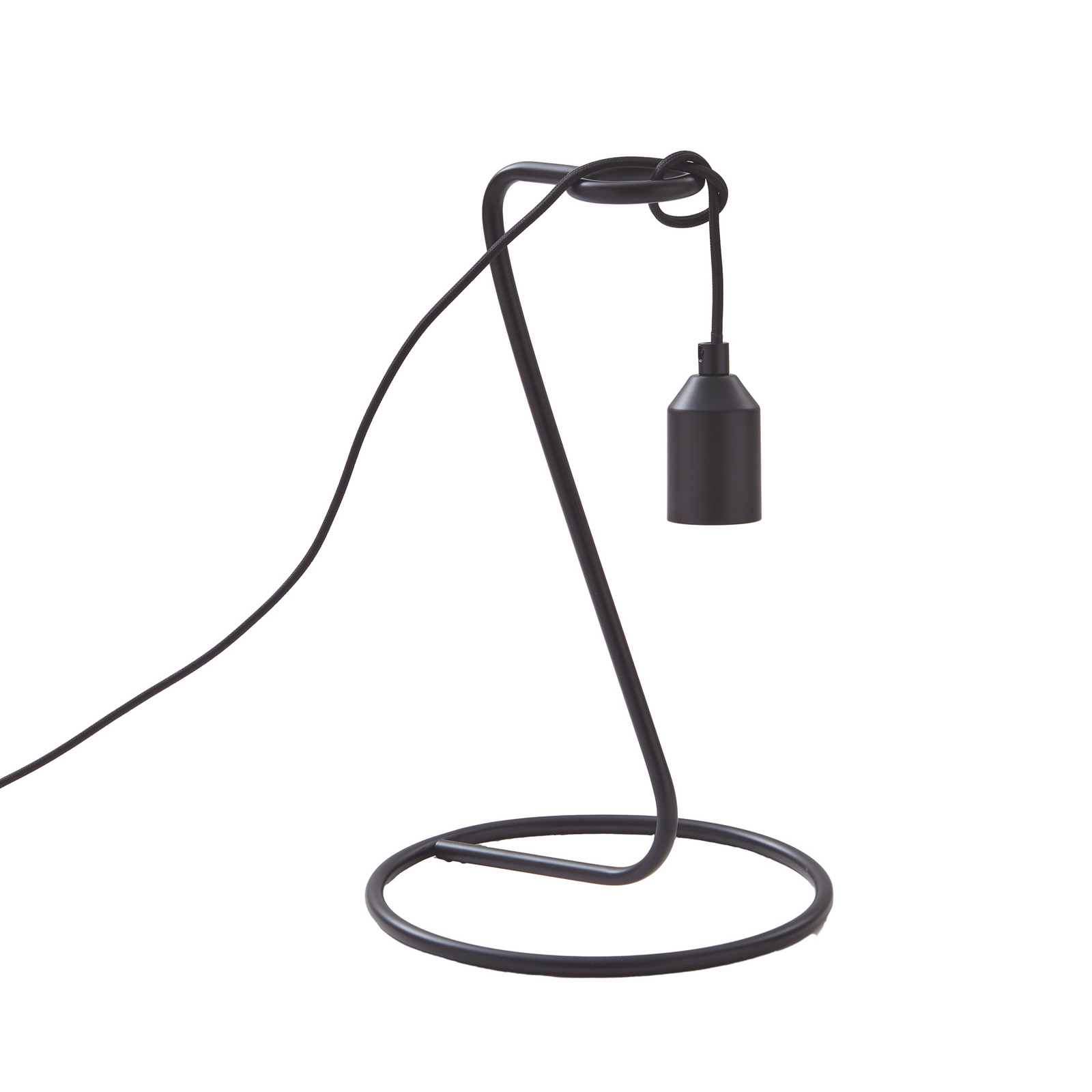 Lindby bordlampe Elira, sort, metal, 35 cm høj, ES27