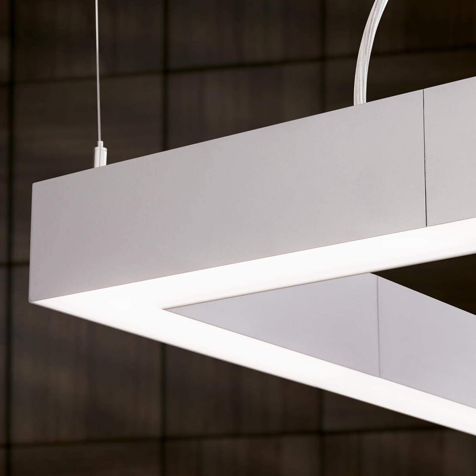 ORION LED-taklampa Sando med upphängningsset – 30×30 cm