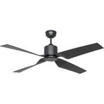 Ventilateur de plafond Eco Ventos, gris, métal, IP44, courant continu, Wi-Fi