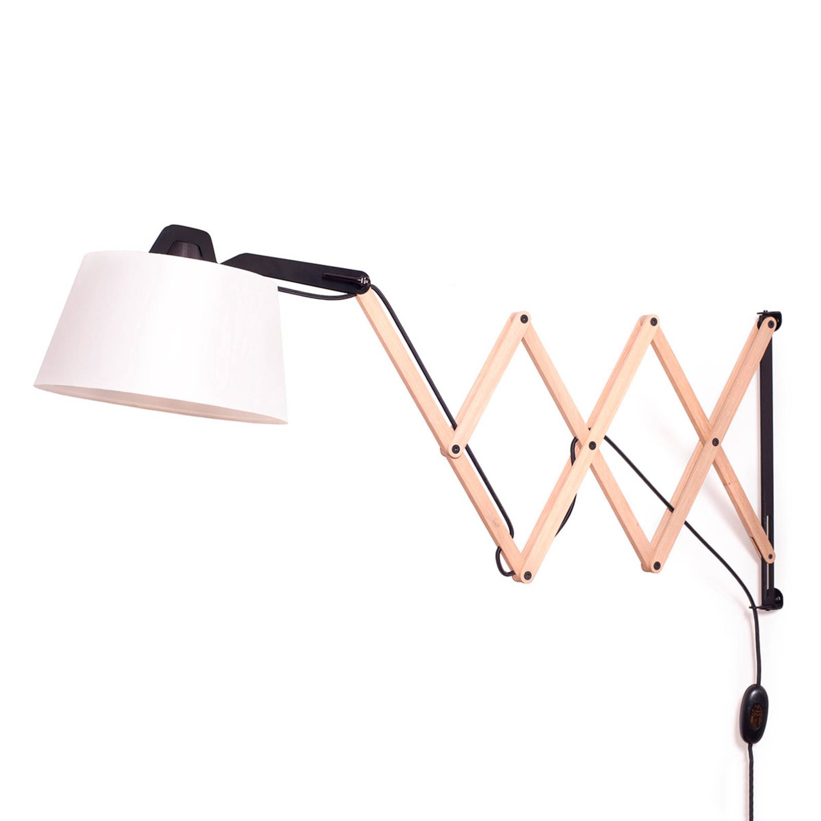 Edward wall light with scissor arm