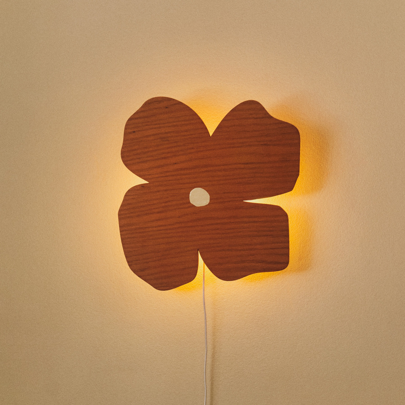 Poesie LED-Wandleuchte, braun, Ø 37 cm - ferm LIVING