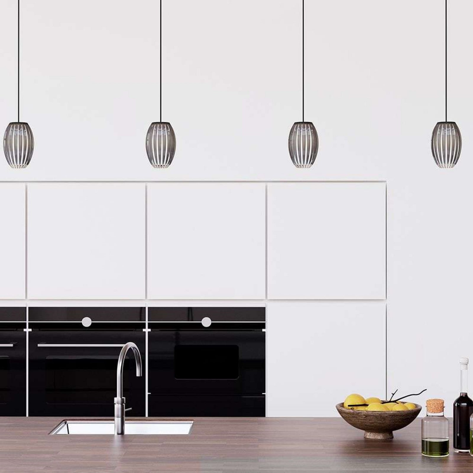 Tentacle Taklampa S Black/Smoke Herstal - Matsal - Glas