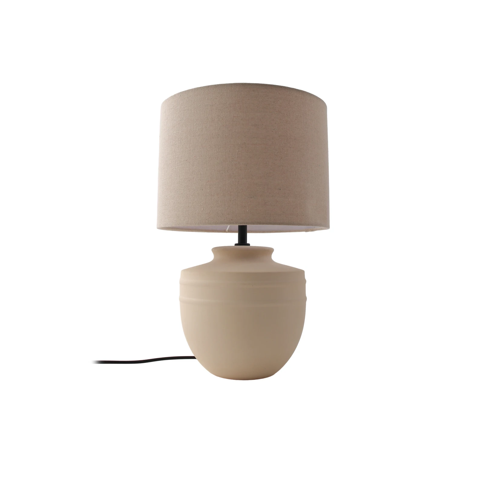 Lindby laualamp Thalassia, beež, Ø 30 cm, keraamiline