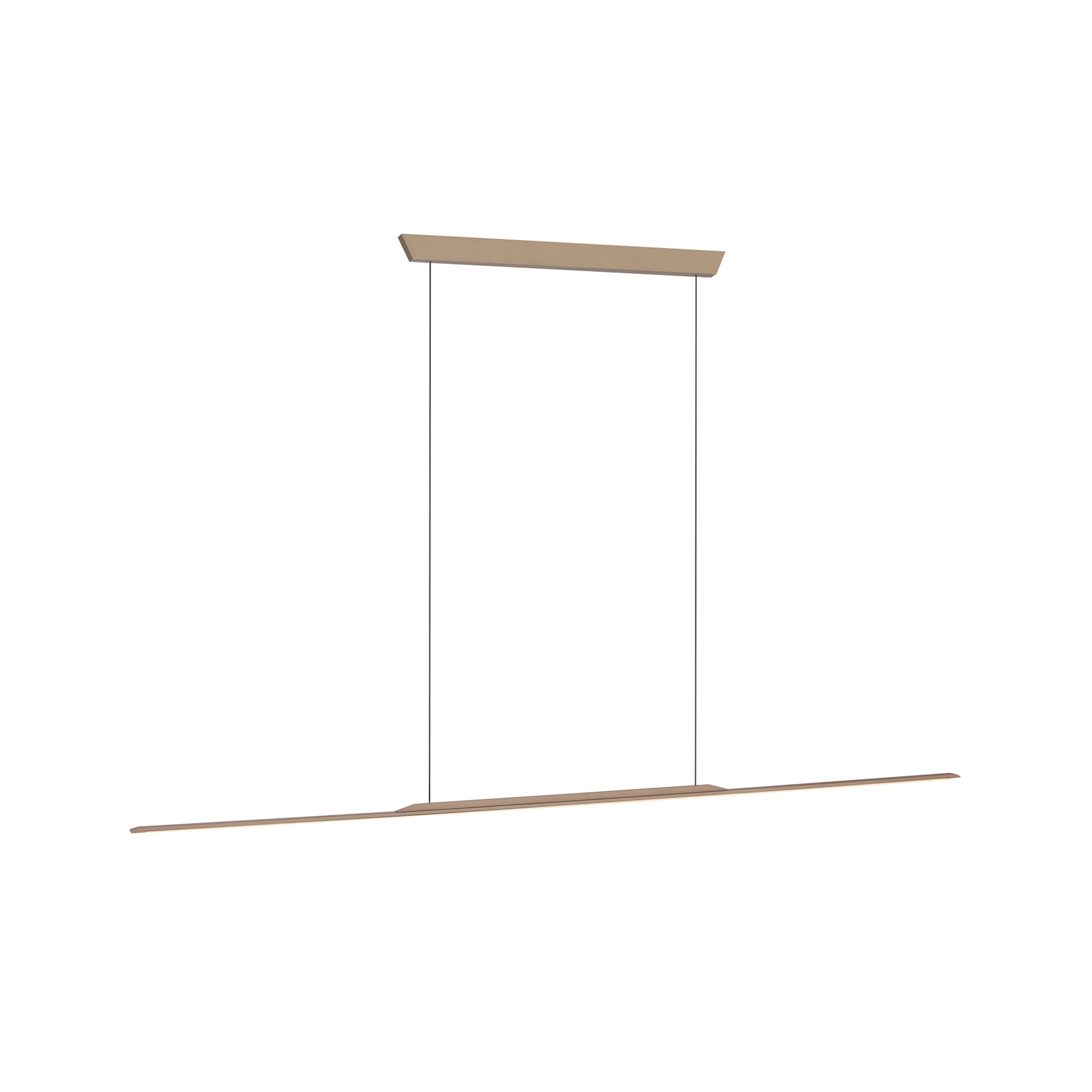 Suspension LED, bronze, 125 cm, aluminium, 3 000 K - PURE
