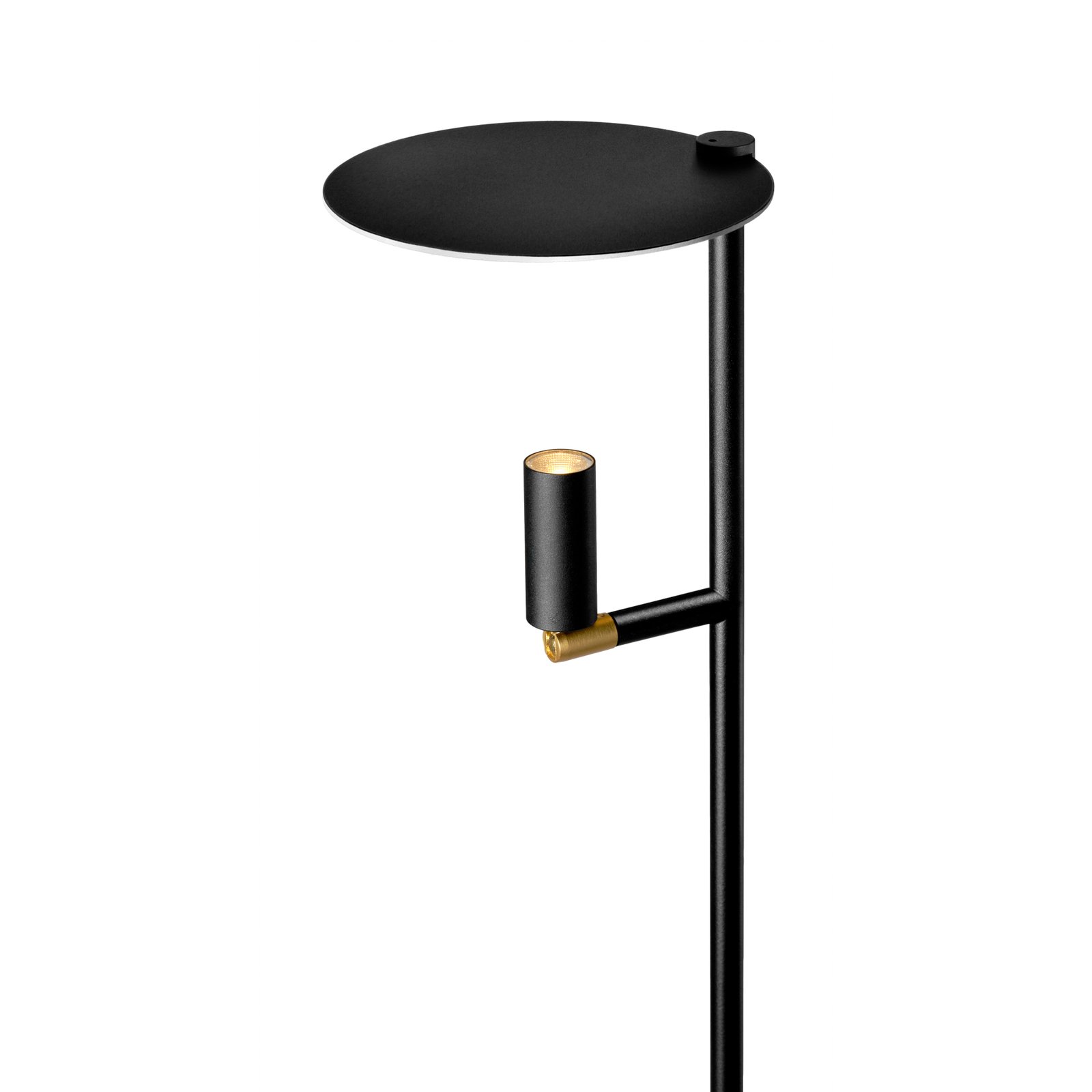 Lámpara de pie LED Kelly foco ajustable negro/oro