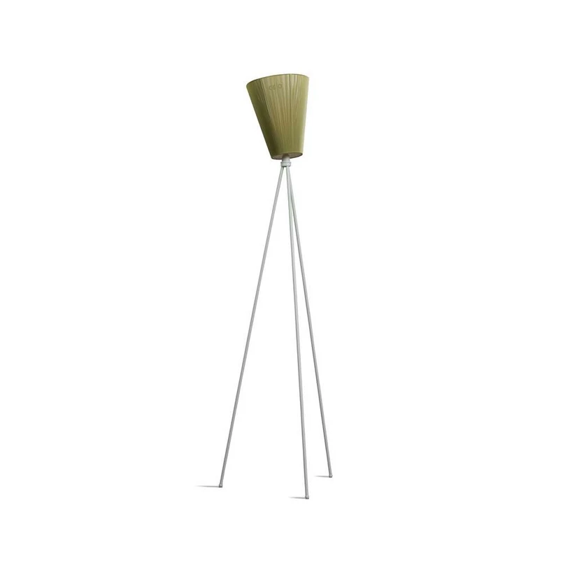 Northern - Oslo Wood Floor Lamp Light Grey/Olive