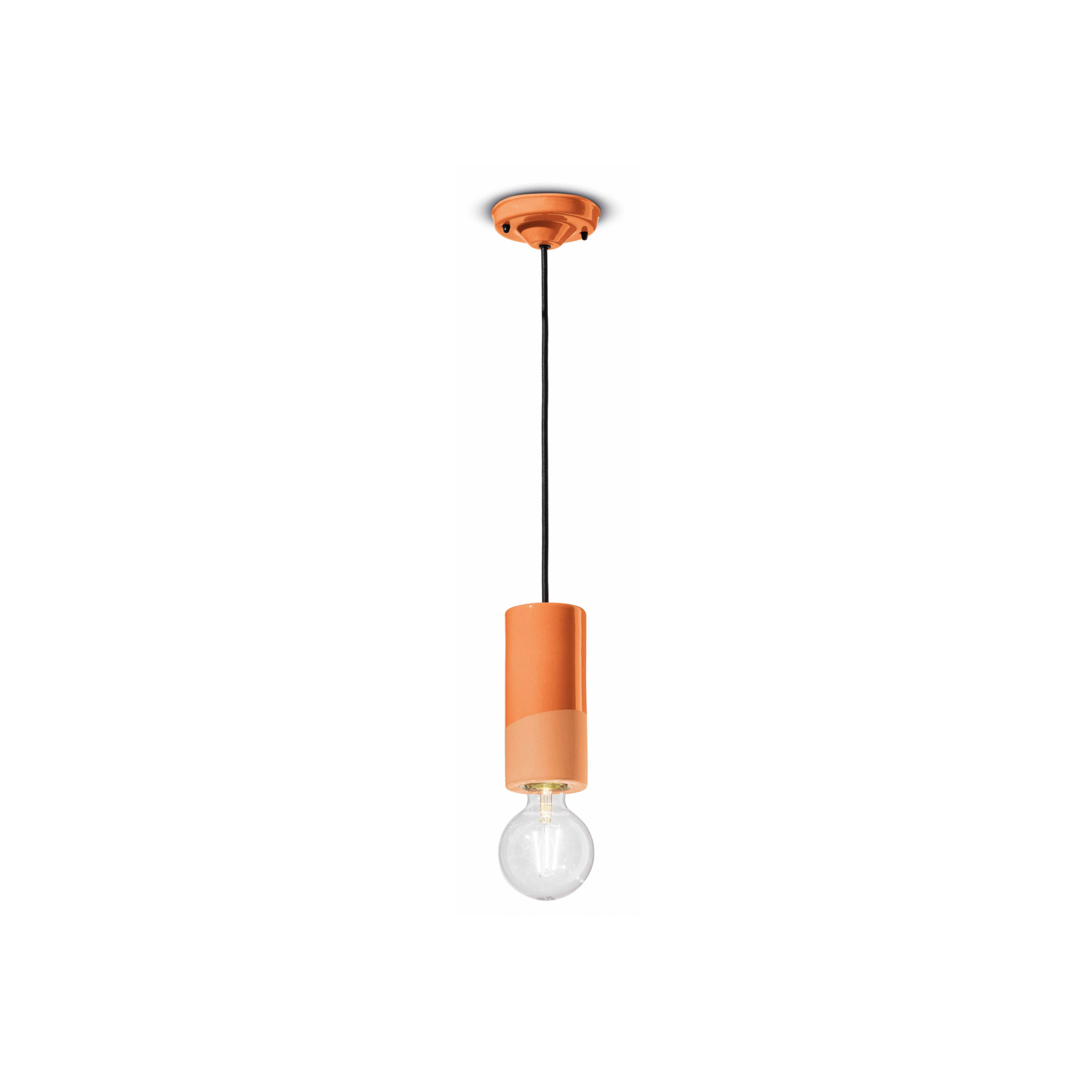 Hängeleuchte PI, zylinderförmig, Ø 8 cm orange