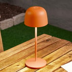 Lindby Arietty LED battery-powered table lamp, orange, dimmable, IP54