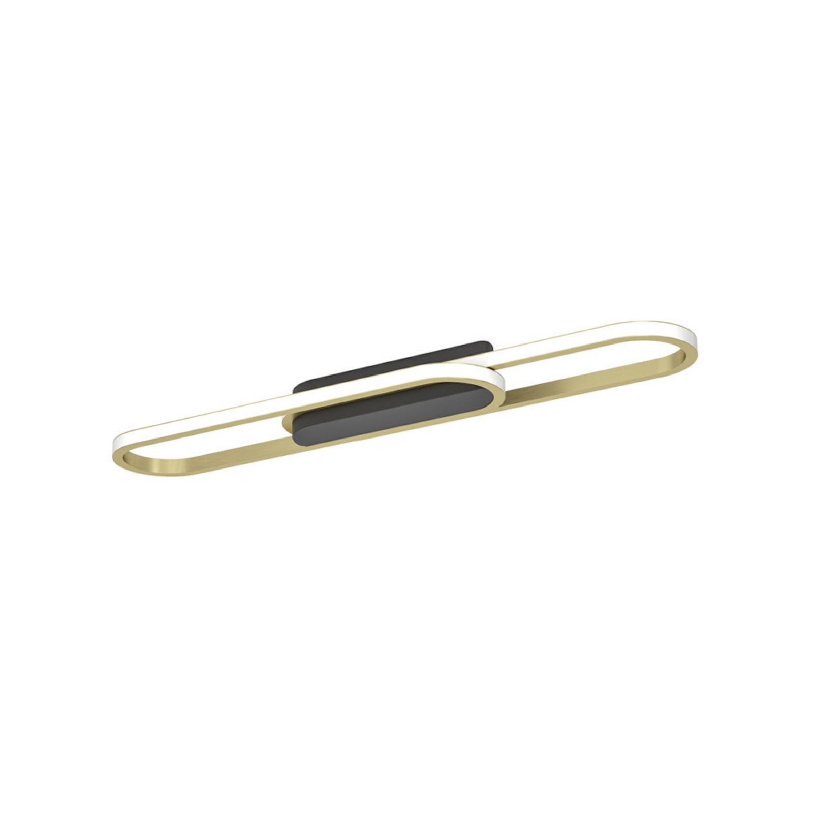EGLO LED-Deckenlampe CONIVARENA, schwarz/messing, 69 cm, CCT