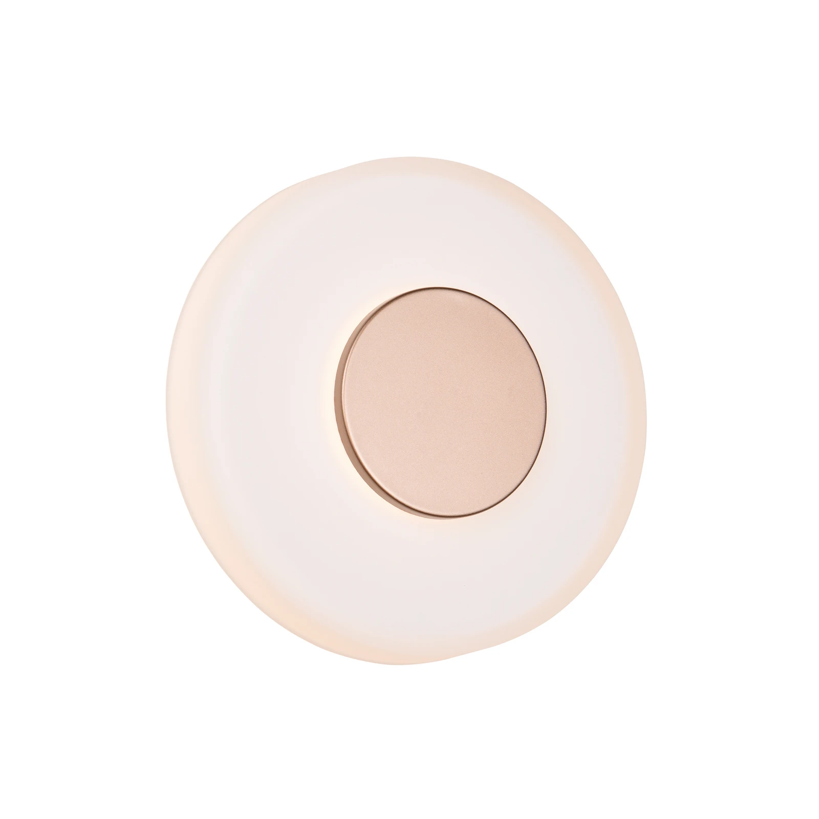 Applique murale LED Celeste, brun/blanc, Ø 22 cm verre à intensité variable