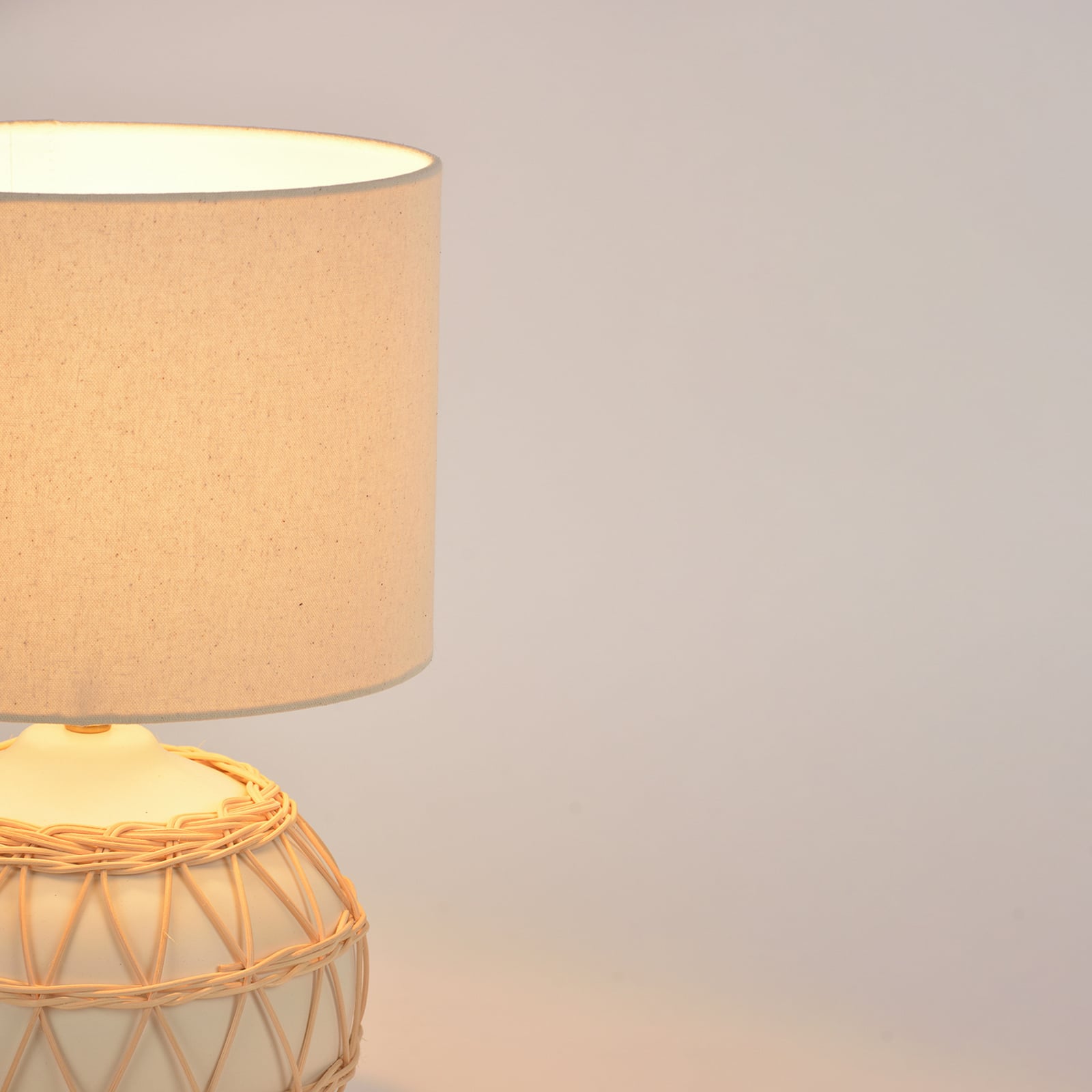 Lampa de masă Cyclades, fildeș/bej, 35 cm, in/ceramică