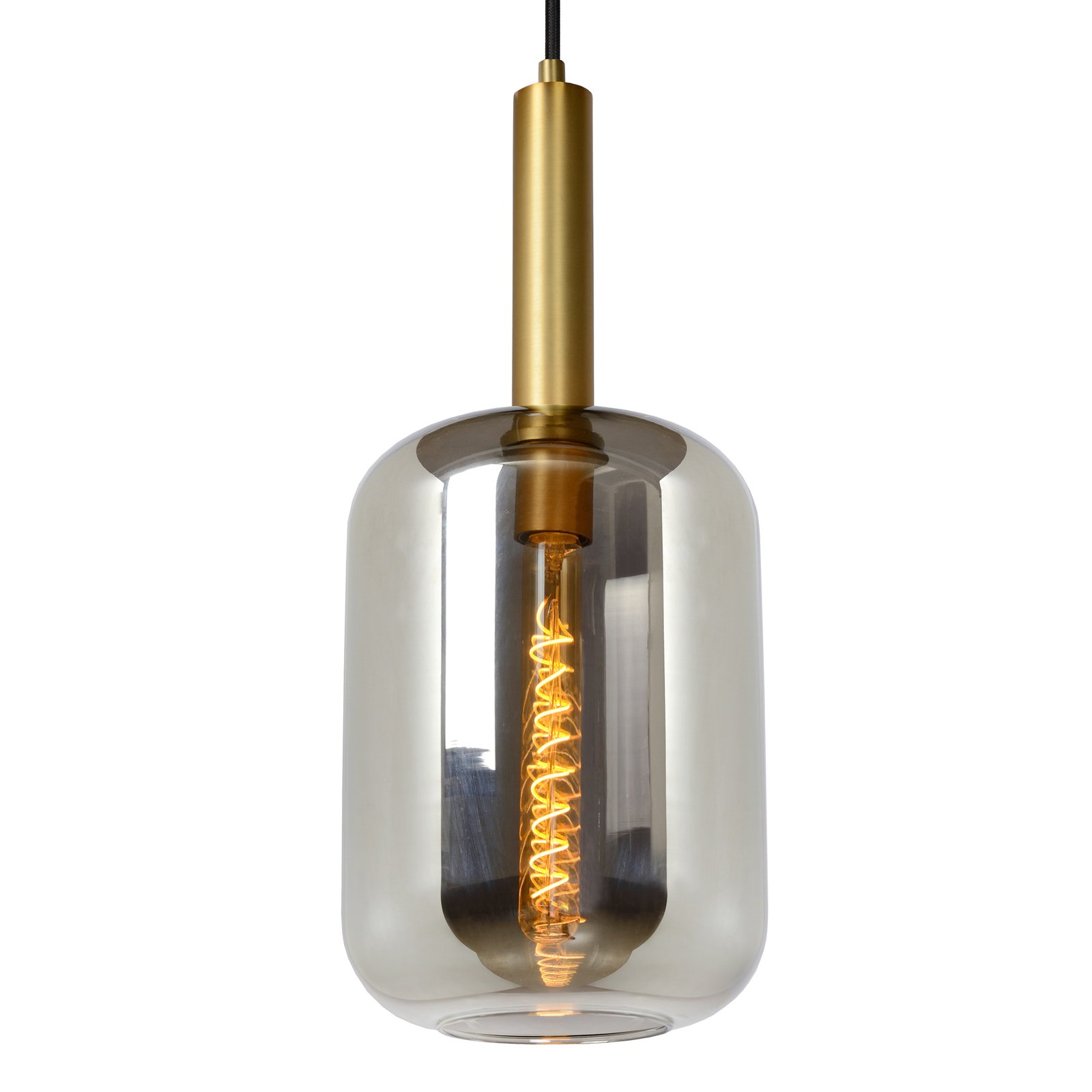 Joanet hanging light, smoked glass, 1-bulb