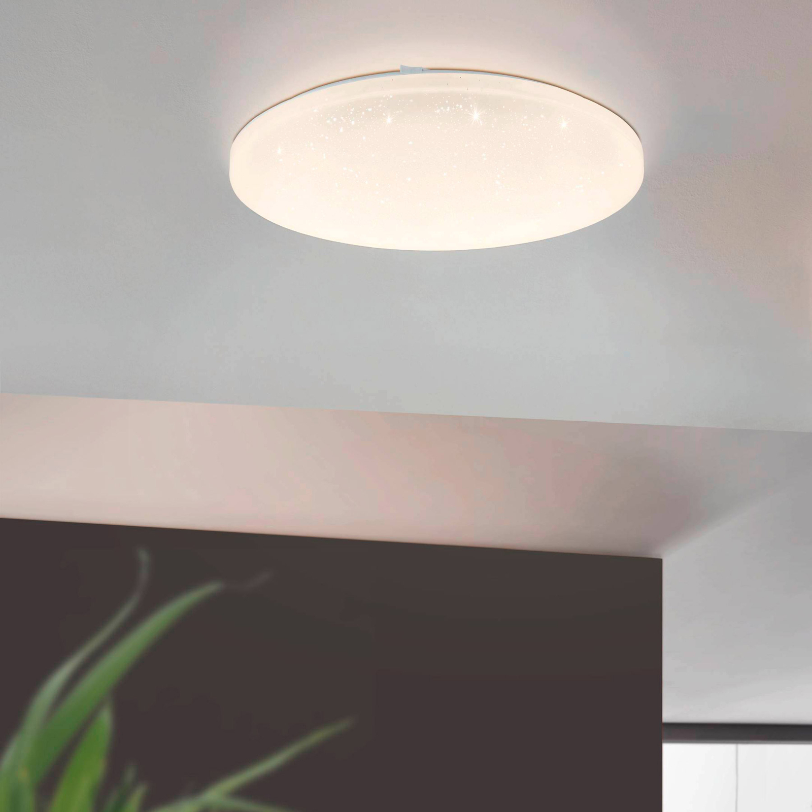 LED-Deckenlampe Frania-S m. Kristalleffekt Ø 43cm